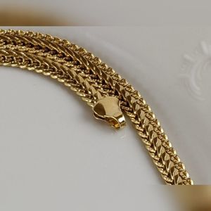 Vintage 18kt Gold Plated Thick Chain Necklace NWOT